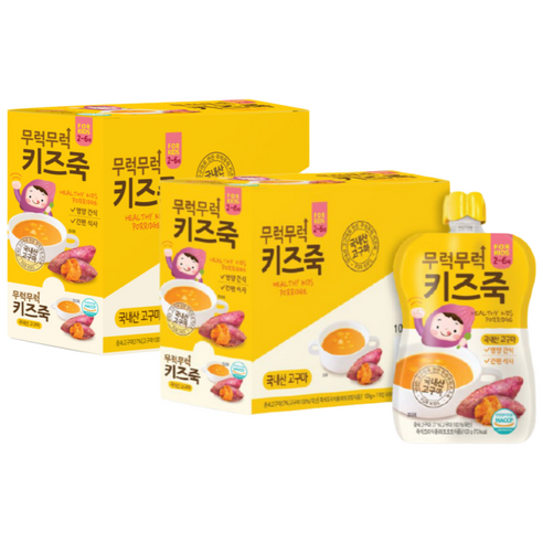 이유케어스 무럭무럭 키즈죽, 고구마맛, 14개, 100g