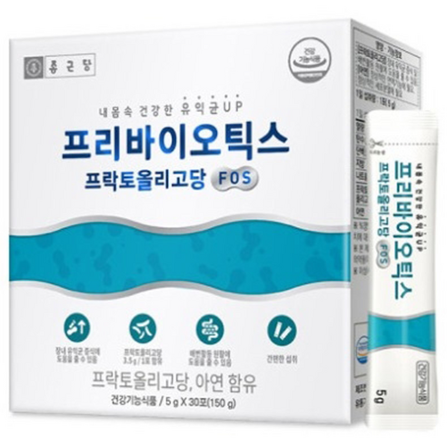 종근당 프리바이오틱스 프락토올리고당 FOS, 5g, 1박스