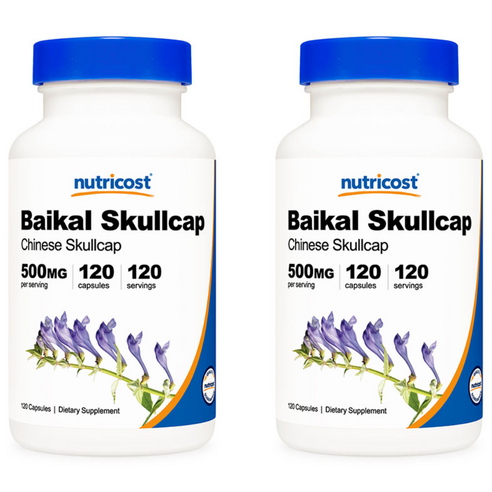 뉴트리코스트 황금추출물 바이칼 스컬캡 Baikal Skullcap 500mg 120캡슐 2병