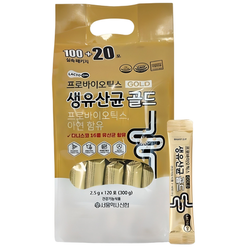서울약사신협 갤러리아 락토온 프로바이오틱스 생유산균 골드 120p, 300g, 1개