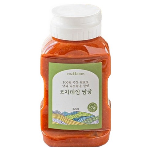 알룰로스 미사용 국산 당 과나트륨 줄인 저당, 저염 쌈장 코지테임, 1개, 320g