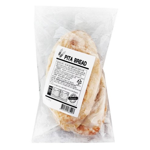 냉동 피타브레드 인도식 화덕빵 포켓빵, 30개, 70g