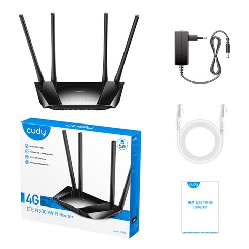 큐디 LT400 유심공유기 4G LTE 유심 라우터 농막 캠핑 카라반 공사장 CCTV 무선 와이파이 공유기