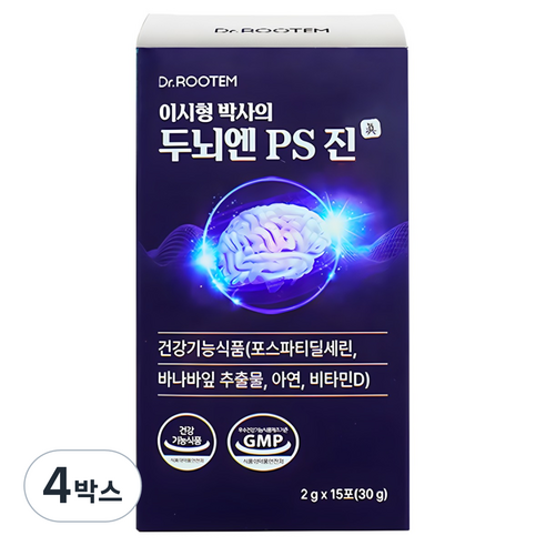 이시형 박사의 두뇌엔 PS 진 포스파티딜세린 인지력 혈당케어, 30g, 4박스