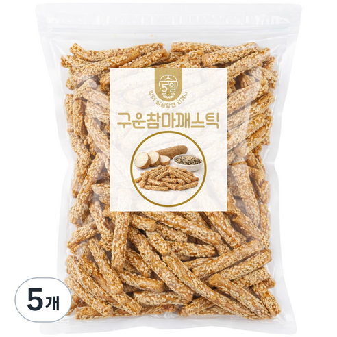 [주5일] 역대급 맛있는 간식 구운 참마 깨스틱, 5개, 400g