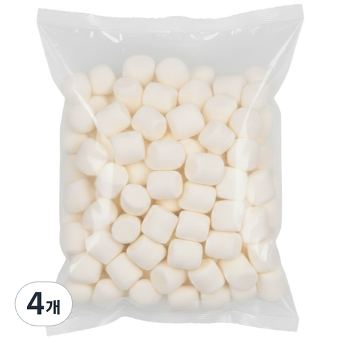 시그니처 화이트 마시멜로 대용량, 4개, 1kg
