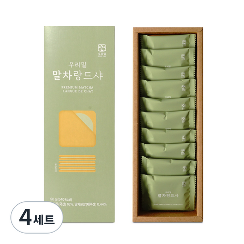 우리밀 말차랑드샤, 90g, 4세트