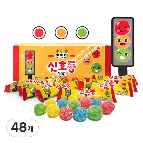 추억의 신호등 캔디(24봉입), 48개, 21g