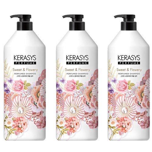 케라시스 퍼퓸샴푸 스위트 앤 플라워리향, 1L, 3개