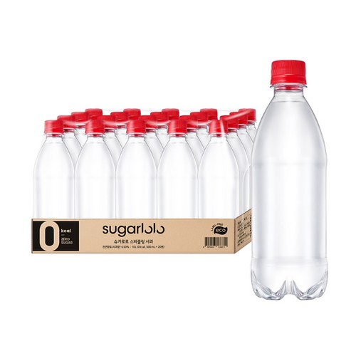 슈가로로 스파클링 사과 에코 무라벨, 500ml, 20개