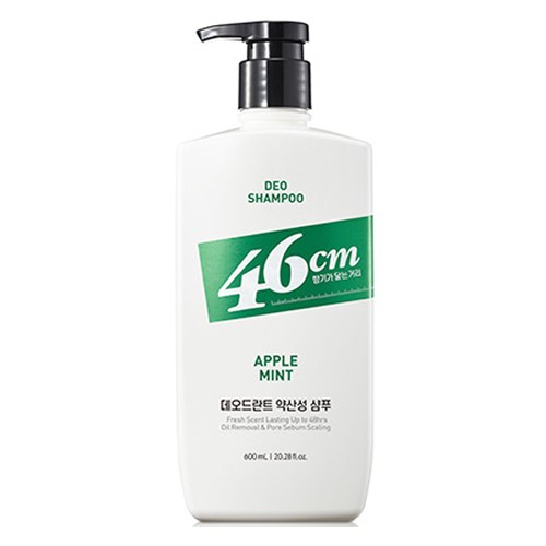 LG생활건강 46센티미터 두취솔루션 약산성 데오드란트 샴푸 애플민트 향, 600ml, 1개