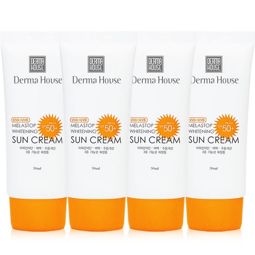 멜라스톱 화이트닝 썬크림 50ml x 4개 / 미백 주름개선 자외선차단 3중기능성 SPF50+PA+++, 50ml, 4개