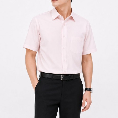 레이온 쿨링 비즈니스 반소매 셔츠