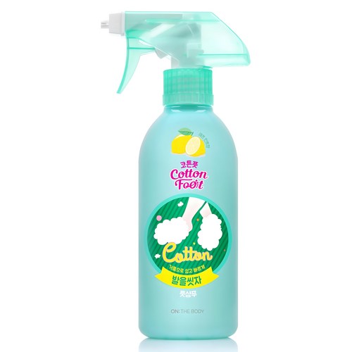 온더바디 코튼풋 발을 씻자 풋샴푸 레몬민트향, 1개, 385ml