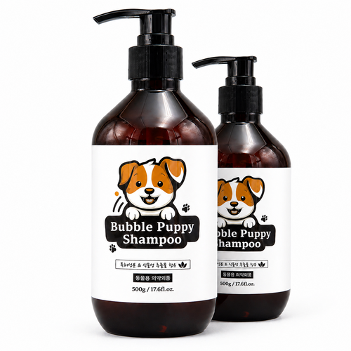 버블퍼피 강아지 샴푸 애플향 국내특허 대용량, 1개, 500ml