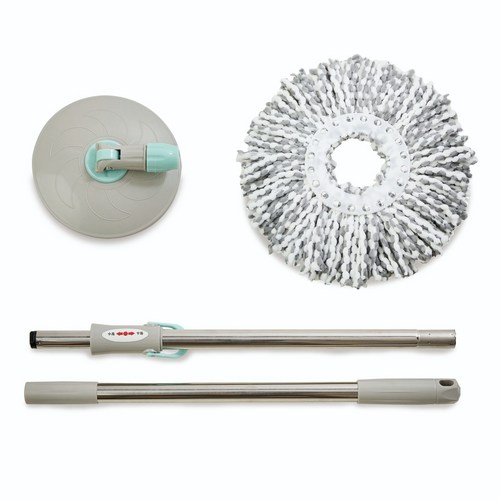 회전 물걸레 밀대 + 극세사걸레, 1세트