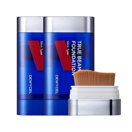 듀이셀 옴므 트루빔 스틱&브러쉬 파운데이션 SPF50+ PA++++ 24시간 지속, 2개, 12ml