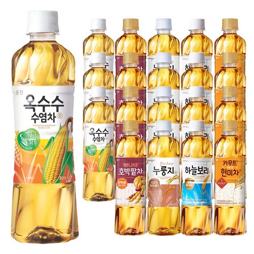 차음료 5종 혼합 하늘보리/카무트현미차/누룽지/옥수수수염차/바나바호박팥차 4개씩, 20개, 500ml