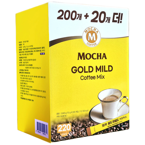 모카씨엔티 모카 골드 마일드 커피믹스, 12g, 1개, 220개입