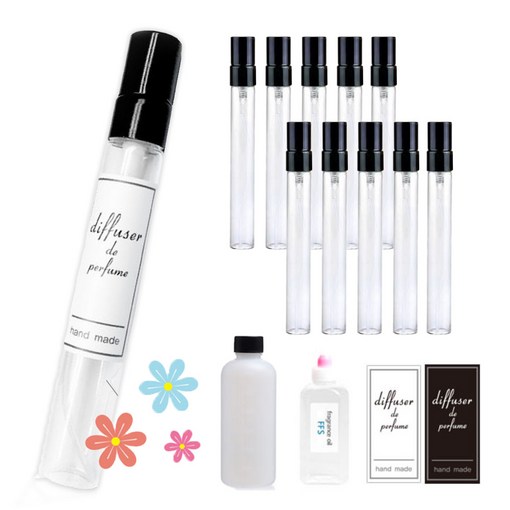 향수 만들기 키트 원형 블랙투명 10ml 10개 수제향수 재료