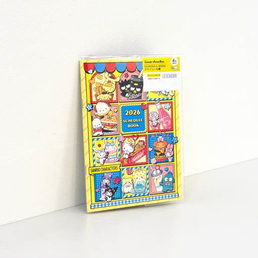 일본정품 산리오 캐릭터즈 2026 스케줄북 B6 다이어리 월간 플래너 메모노트, 1개, 단일색상