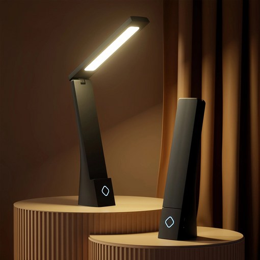 KBKXOZ 접이식 LED 스탠드 공부등책읽기 등, 블랙