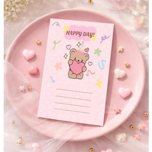 생일 축하 스티커  어린이집 단체 포장 어린이 선물 유치원 답례품 핑크