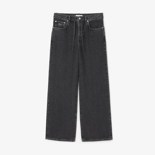 라코스테 LACOSTE 라코스테공식 여성 와이드 데님팬츠 HF244855N 6NM 389437