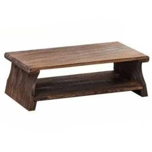 Deokol 독창성 원목 다반 가정용 낮은 테이블, 호두색