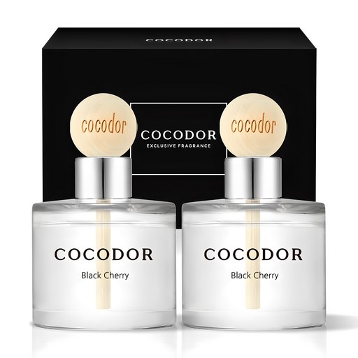 코코도르 우드볼 차량용 디퓨저 50ml 2개입, 블랙체리, 1개