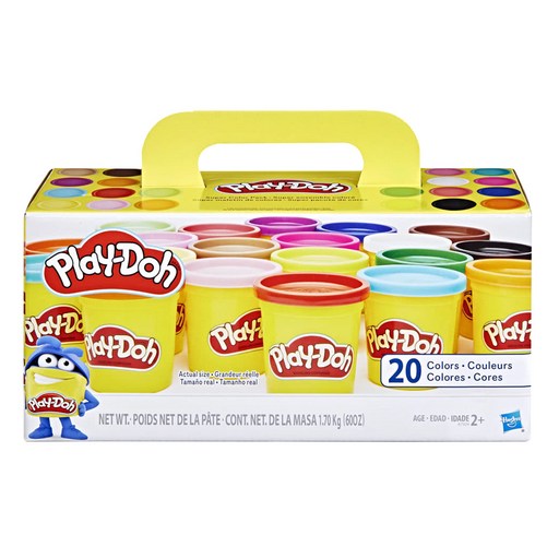Hasbro 孩之寶 Play-Doh 培樂多 繽紛20色黏土組, 多色, 1.7kg, 1組