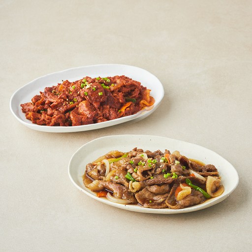 [로켓프레시] 꿀맛나는세상 한돈 간장 불고기 700g + 고추장 제육볶음 700g 세트