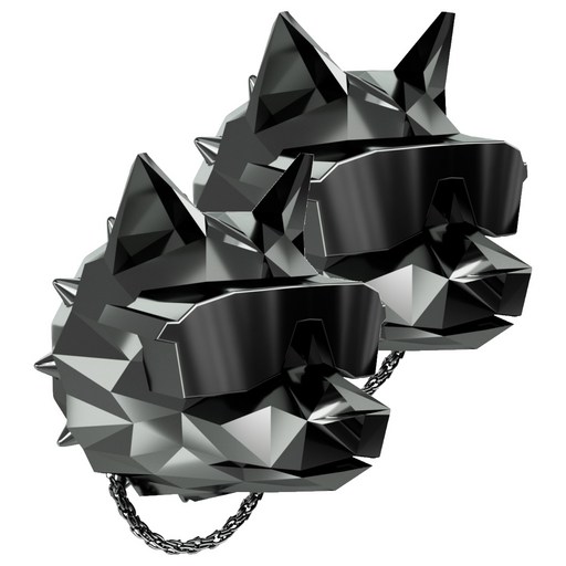 쓰리나인 힙한늑대 불독 프리미엄 차량용 방향제 크롬블랙, 2개, 클린코튼