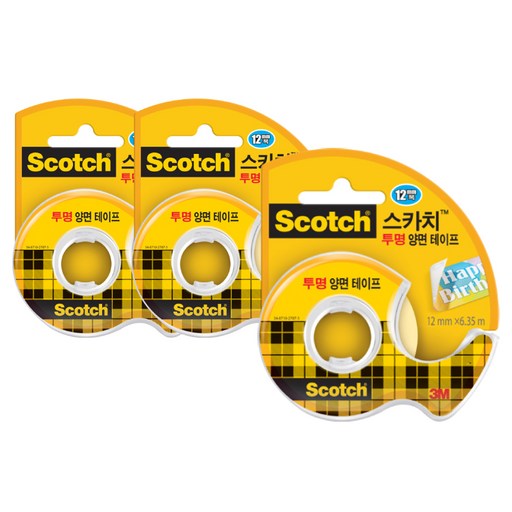 스카치 양면 테이프 디스펜서 136 12mm x 6.35m