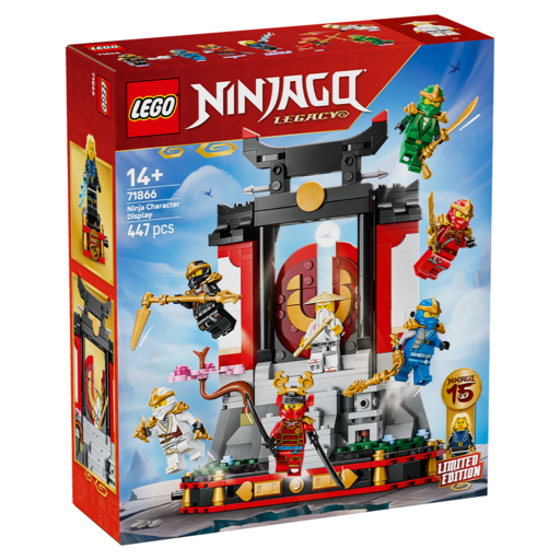 LEGO 旋風忍者系列 忍者角色擺飾 15週年紀念版 Ninja Character Display 15th Anniversary 71866, 混合顏色, 1個