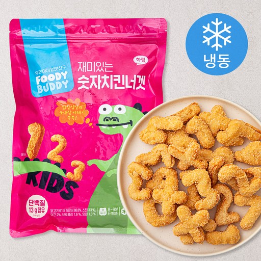 [로켓프레시] 푸디버디 재미있는 숫자 치킨너겟 (냉동)