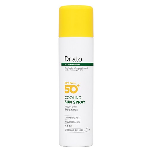 닥터아토 쿨링 선 스프레이 SPF50 PA+++ 150ml 여름 필수 아이템 피부 보호와 쿨링을 한번에