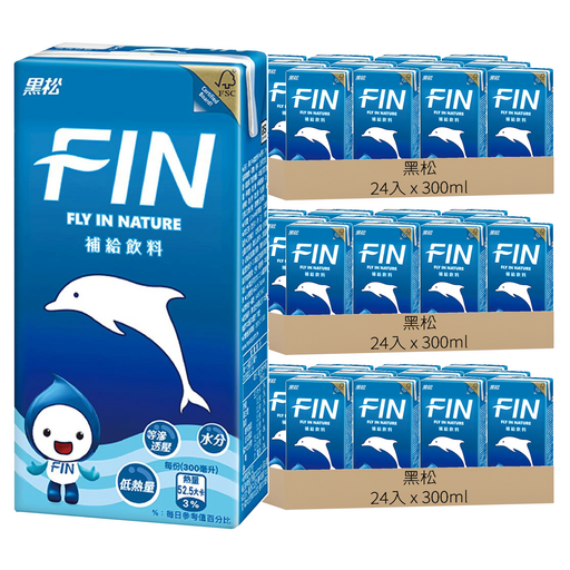 黑松 FIN 補給飲料, 300ml, 72入