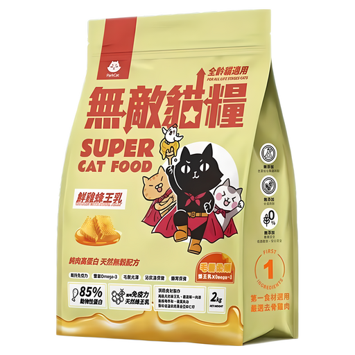 ParkCat 貓樂園 全齡貓 無穀天然高蛋白無敵貓糧, 2kg, 1袋, 鮮雞蜂王乳