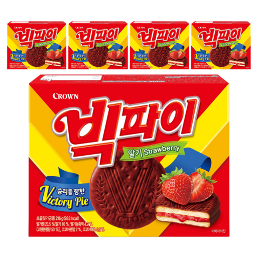 크라운 빅파이 딸기, 216g, 4개