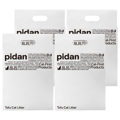 pidan 寵物貓砂 豆腐混合貓砂, 原味, 2.4kg, 4包