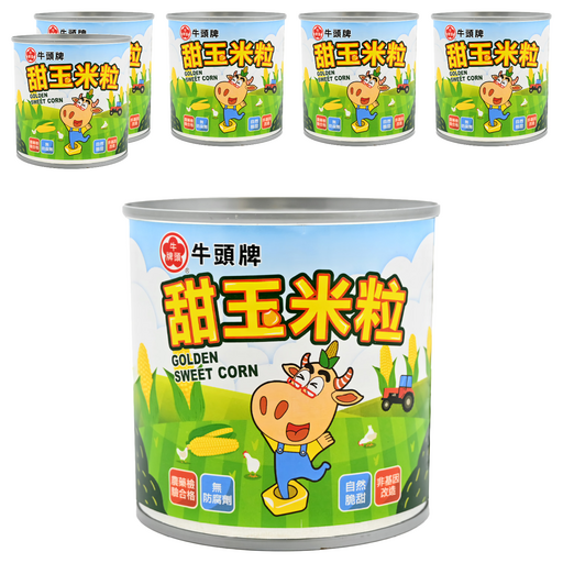 牛頭牌 甜玉米粒, 340g, 6罐