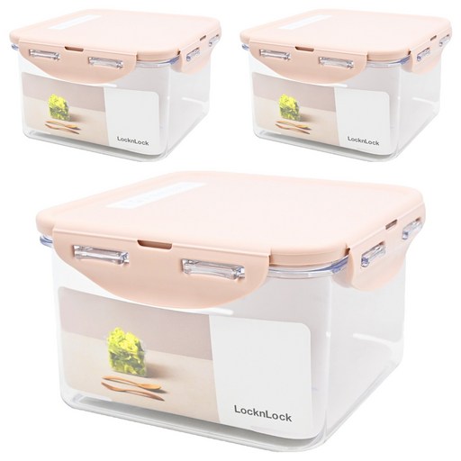 LocknLock 樂扣樂扣 BISfree Tritan純淨輕透正方形保鮮盒, 容器 + 蓋子, 1組