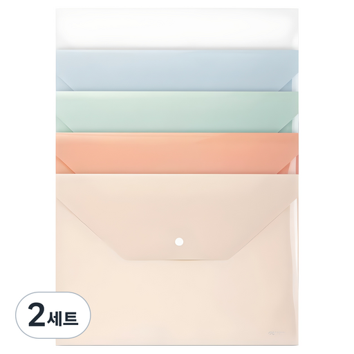 델리 파스텔 똑딱이 봉투파일 세트