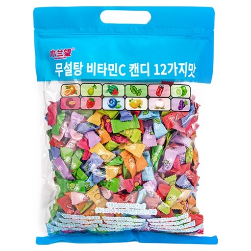 무란왕 무설탕 12가지맛 비타민C 민트 미니 캔디