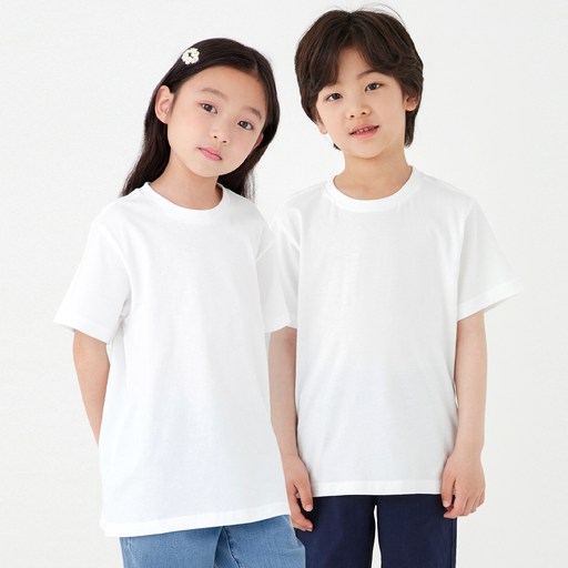 롤리트리 아동용 순면 베이직 반팔 티셔츠 2P 완벽한 여름 패션 필수 아이템