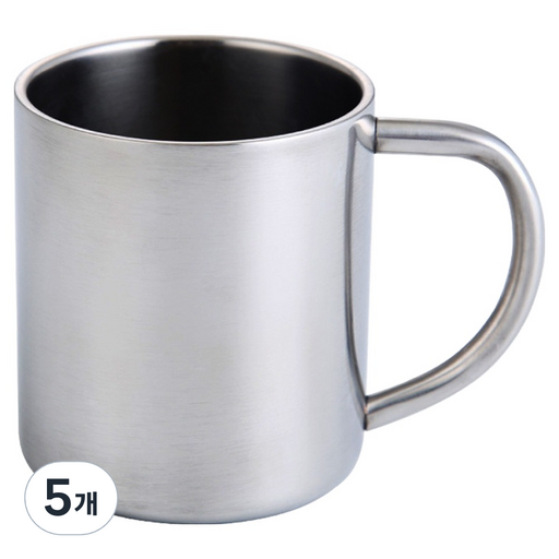 월드크린 스텐 304 양치컵 300ml, 단일 색상, 5개