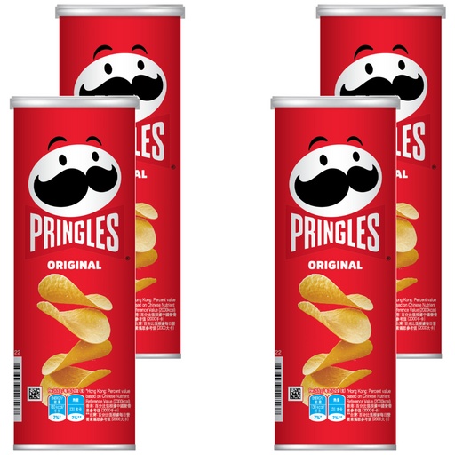 PRINGLES 品客 洋芋片 原味, 102g, 4罐