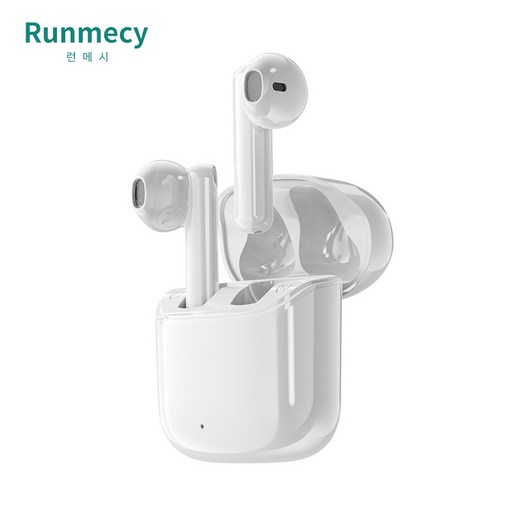 런메시 Runmecy 블루투스 이어폰 T9 무선 이어폰, 블랙