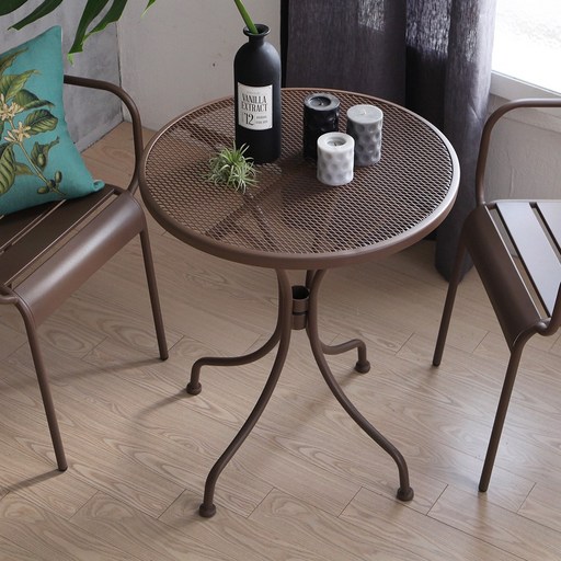 리비니아 라탄 야외용 철제 원형 카페테이블단품 4종 베란다 카페 야외용 테이블